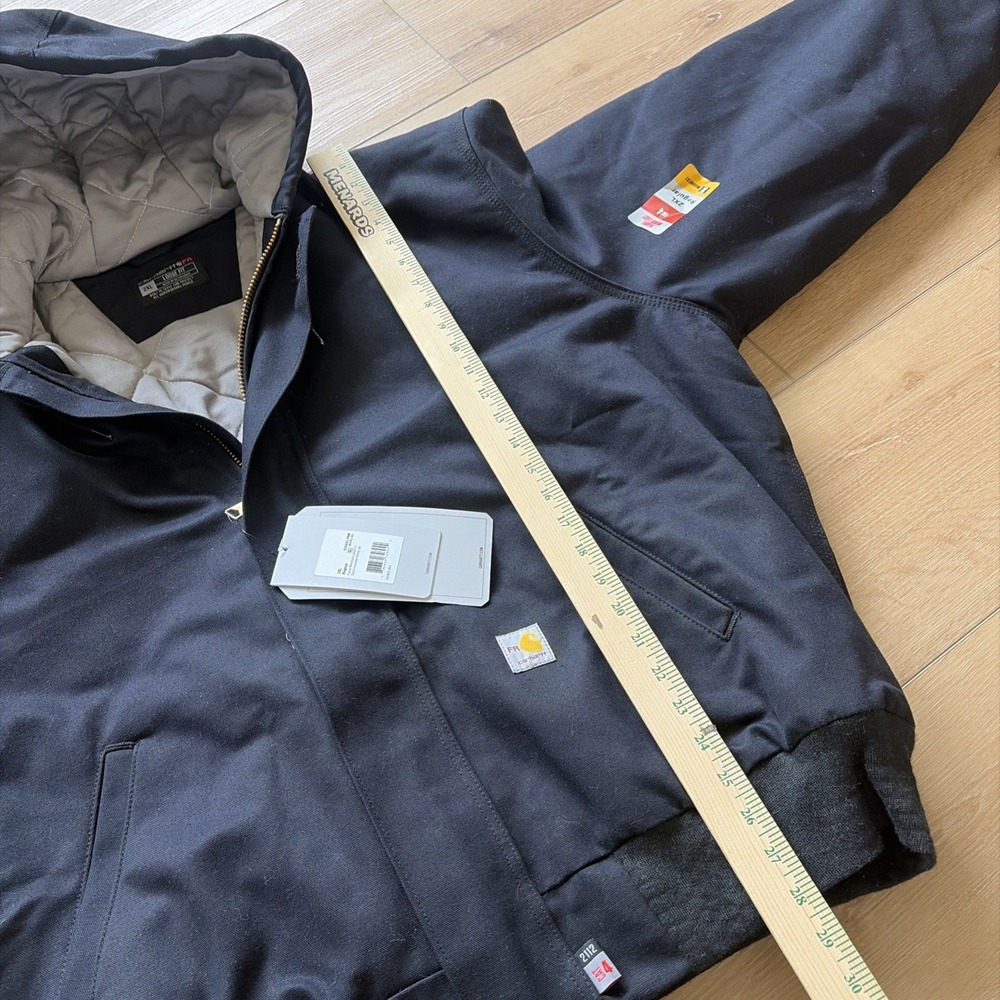 Carhartt Firm Duck Active Flame‎ Resistant Insulated Jacket Blk Cat4 OJ1621 2XL - Picture 8 of 11
